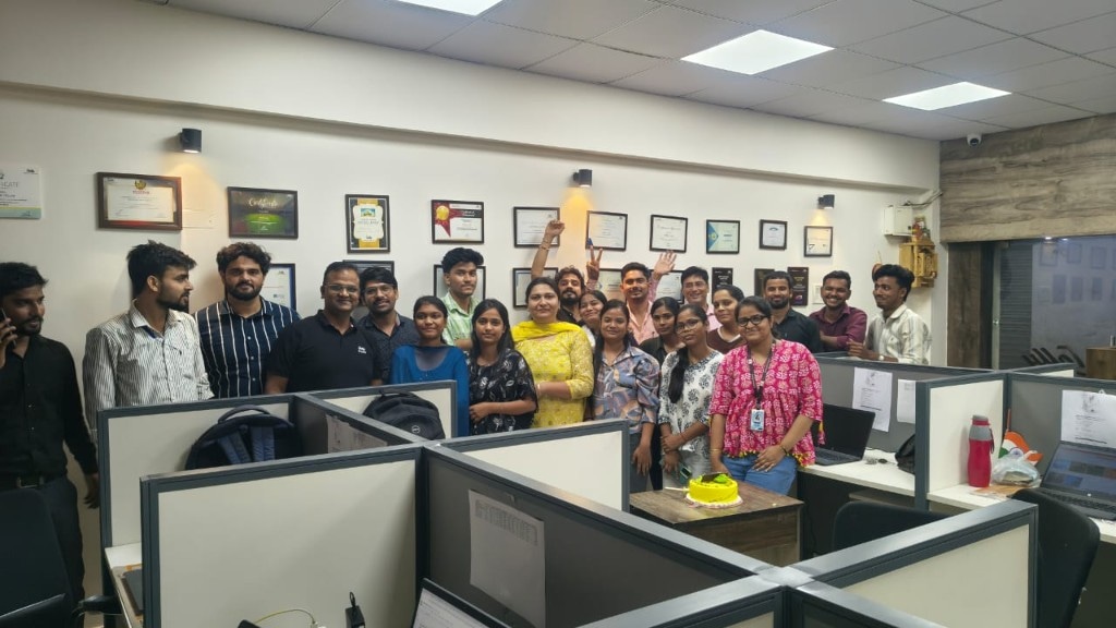 Software House team collaborating in the office
