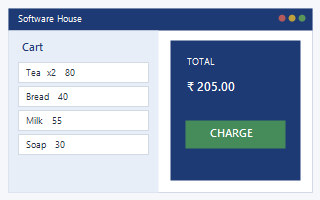 Zoho POS checkout interface